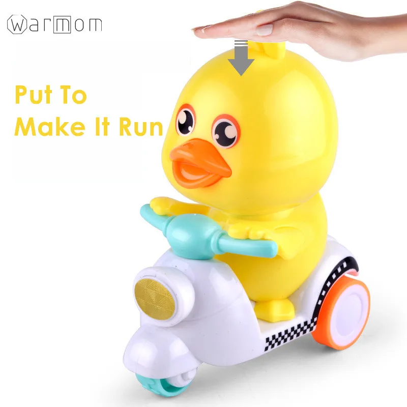 Warmom маленькая Желтая утка, детские игрушки, мотоциклетные классические игрушки, детская головоломка, развивающая игрушка для детей, подарки, произвольный цвет