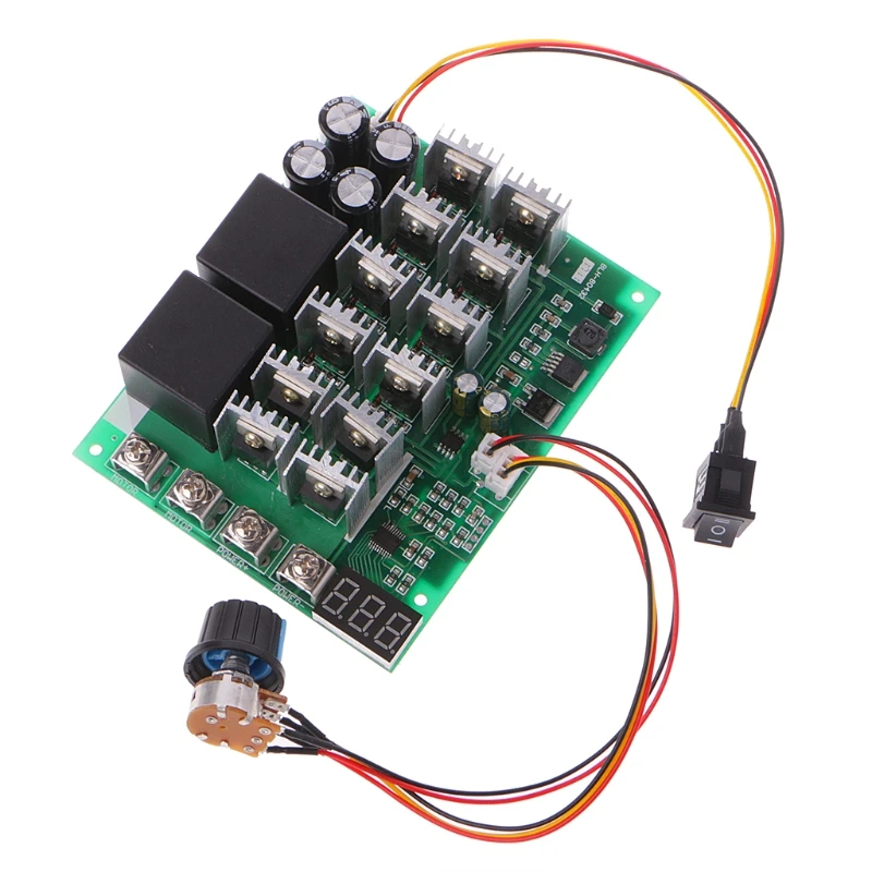 

DC Motor Speed Controller 12V 24V 36V 48V 10-55V 60A Forward / Reverse Switch