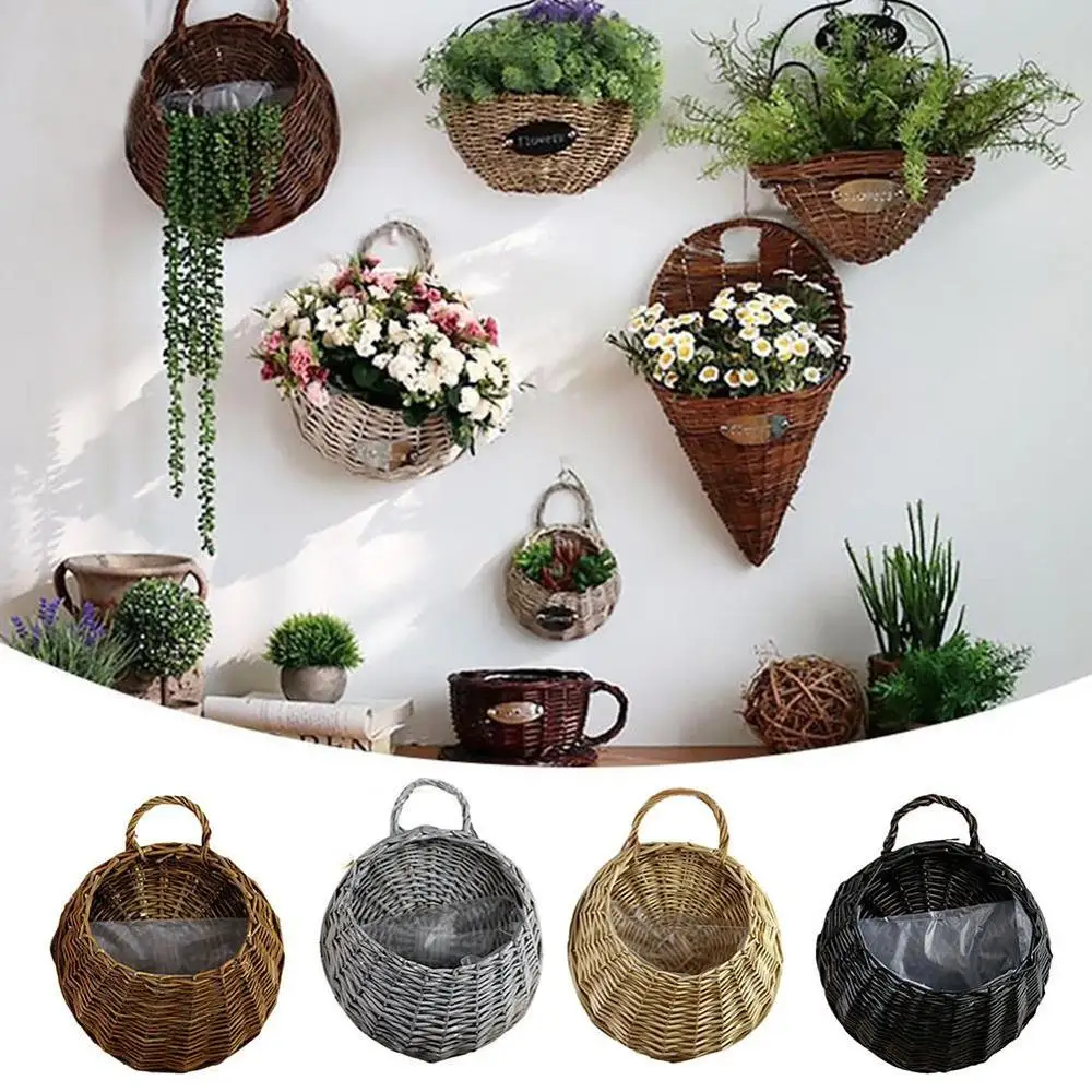 Refrein Voel me slecht Jong Tuin Muur Gemonteerde Bloem Mand Grote Maat Handgemaakte Rotan Bloem Bloempot  Rustieke Vogels Nest Mand Pot A7R1 Rieten Y7J0|Bloempotten & Bloembakken| -  AliExpress