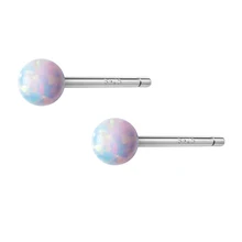 MloveAcc Сияющий Камень Серьги гвоздики стерлингового серебра 925 серьги в виде прозрачных шаров бусины Серьги в Корейском стиле модные украшения