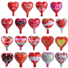 10 шт 10 дюймов я люблю тебя сердце испанский надувные фольга гелиевые шары Свадьба День Рождения Вечеринка День Святого Валентина Globos поставки