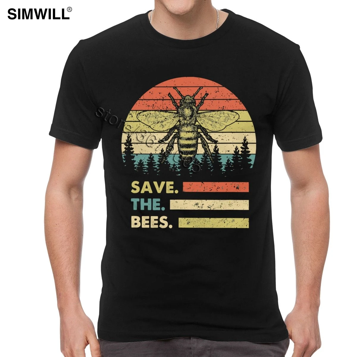 Urban vintage Save The Bee, Мужская футболка, хлопок, пчелиный хранитель, футболки, короткий рукав, летняя футболка, проблемная, с графическим принтом, футболка «honey»