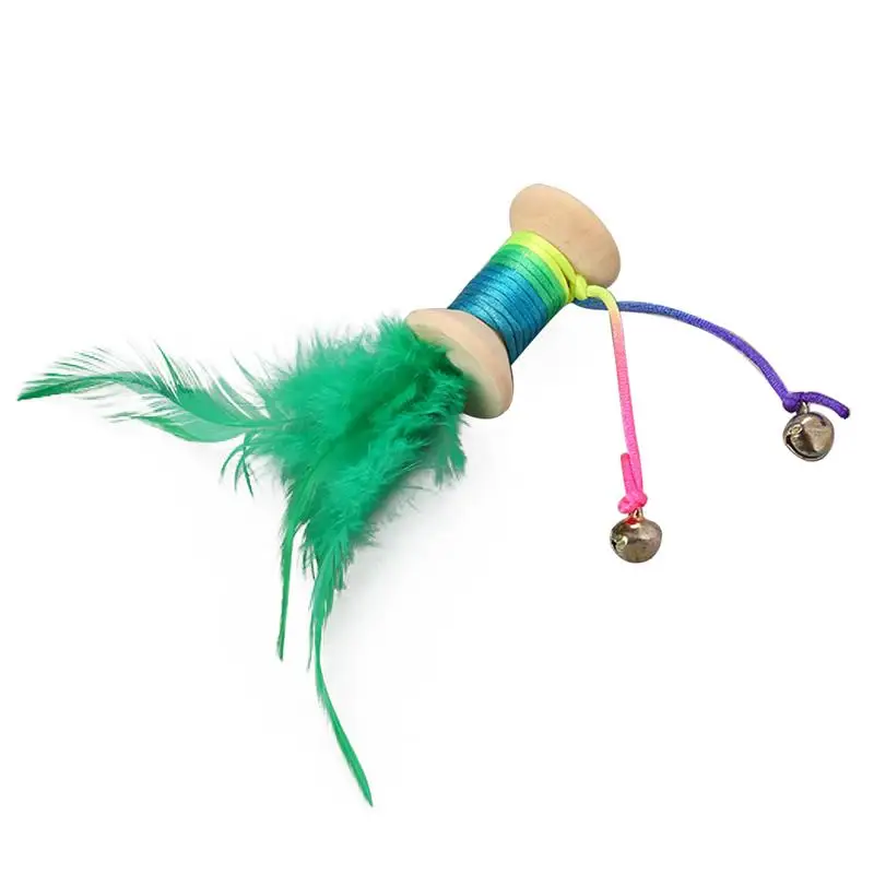 

Legendog 1 шт. Рождественская игрушка для кошек, креативный роликовый колокольчик, декоративное Искусственное перо, тренировочная игрушка для кошек, товары для домашних животных, сувениры для кошек