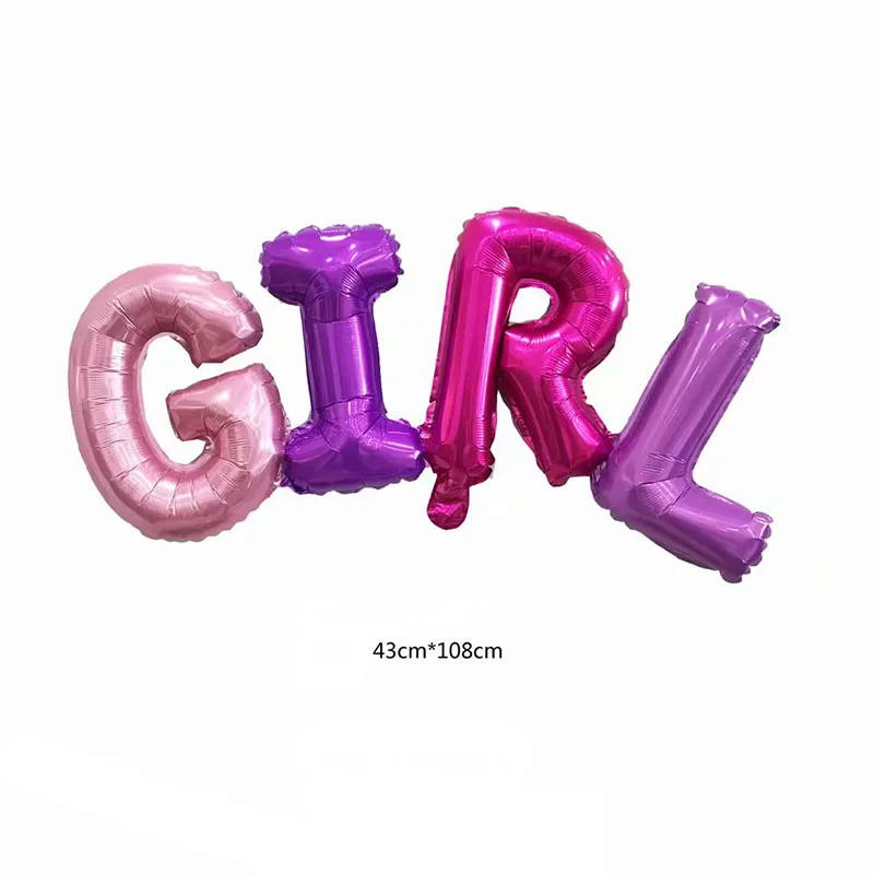 new girl День рождения Photo Booth фольги воздушные шары с днем рождения фоторамка Globos реквизит для фотографий на день рождения вечерние украшения дети ребенок душ мальчик - Цвет: new girl
