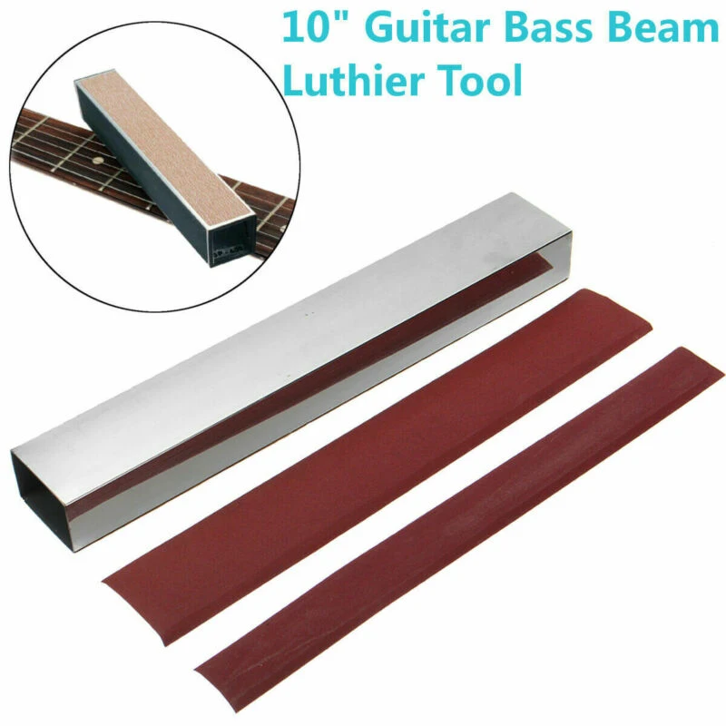 Fret шлифовальный луч выравниватель для гитары бас Luther инструмент+ 4 шт. шлифовальные бумаги высокое качество музыкальный инструмент аксессуар