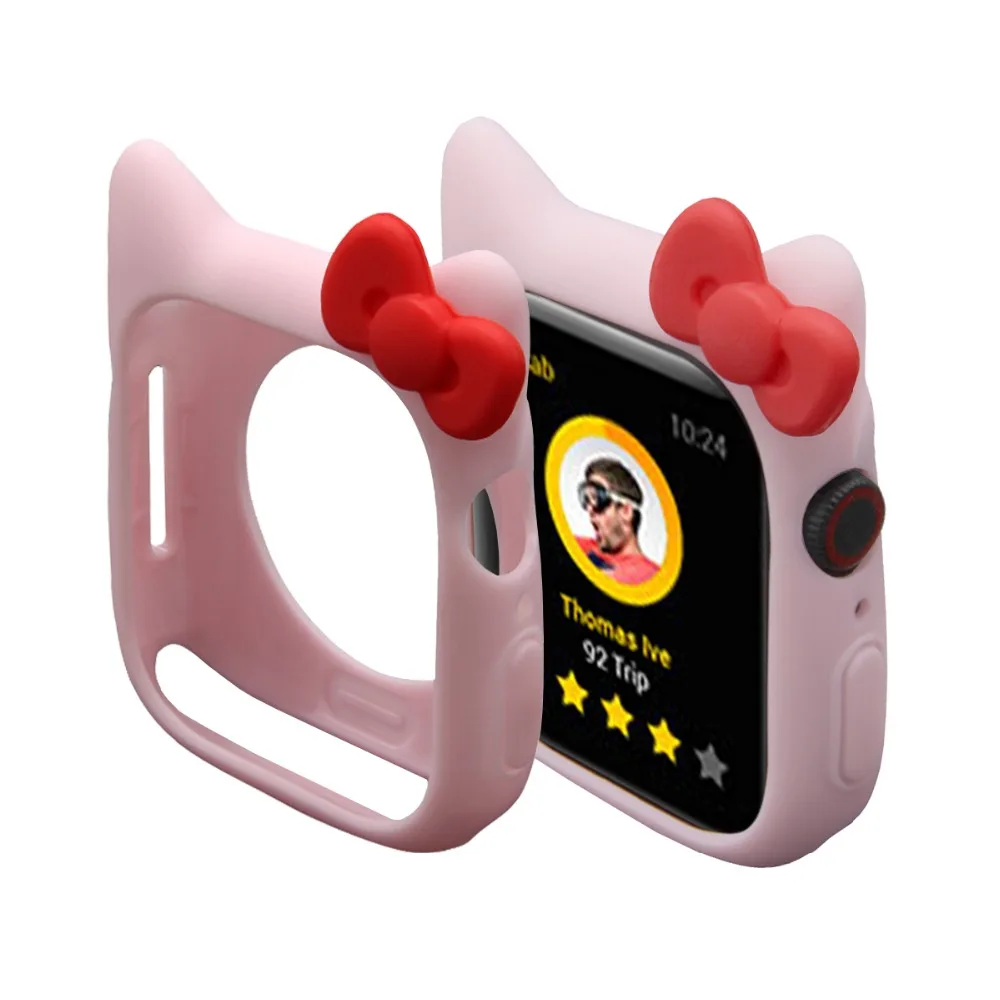 Чехол Serilabee KIT TY CAT для apple watch 4 5/3/2/1 40 мм 44 мм милый защитный силиконовый чехол s для iwatch series 4 5/3/2/1