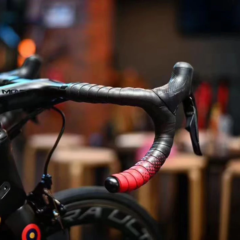 Ceny Ciclovation zaawansowana kierownica rowerowa szosowa taśma ze skórzanym dotykiem seria Fusion rower wyścigowy taśma zanika kolor Smart GEL Bar end