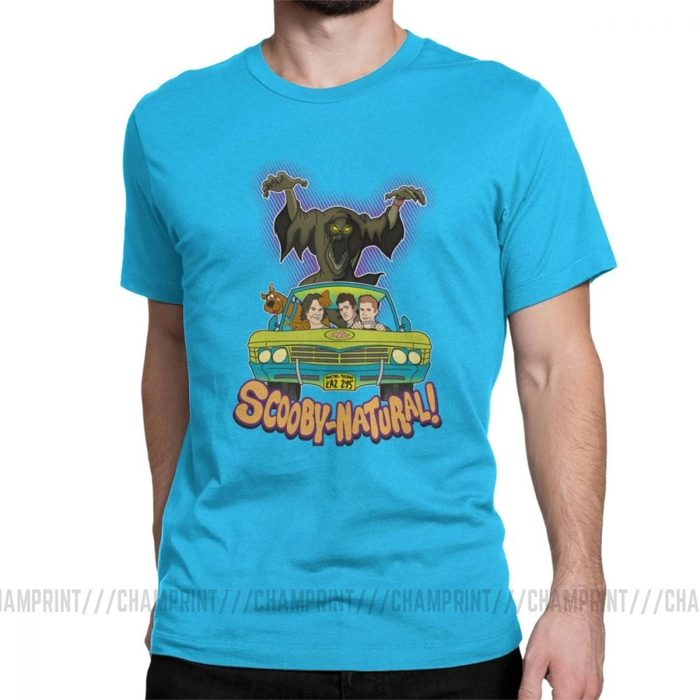 Сверхъестественная футболка Spn Brothers Man ScoobyNatural Baby V2, футболка, новинка, вырез лодочкой, одежда с короткими рукавами, хлопковые футболки - Цвет: Королевский синий