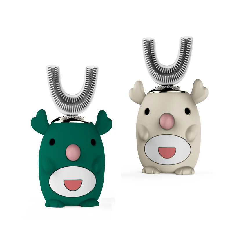 

CHKITEN Children Electric Toothbrush U Type Kids Automatic Teeth Tooth Brush Rechargeable Cute Cartoon Waterproof Toothbrush