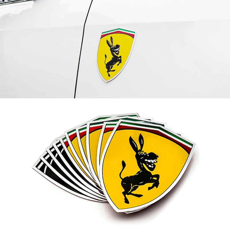 2 предмета Алюминий Ослик Кобра логотип окна автомобиля тела наклейки