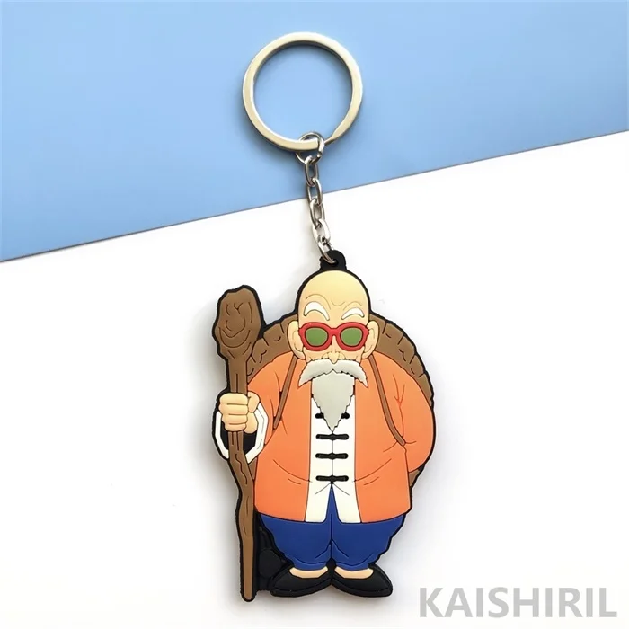 keychain 6 Мода Dragon Ball Z брелок ПВХ Аниме Супер Saiyan Goku брелок мультяшный фигурки Модель брелок для ключей кольцо - Цвет: keychain 6