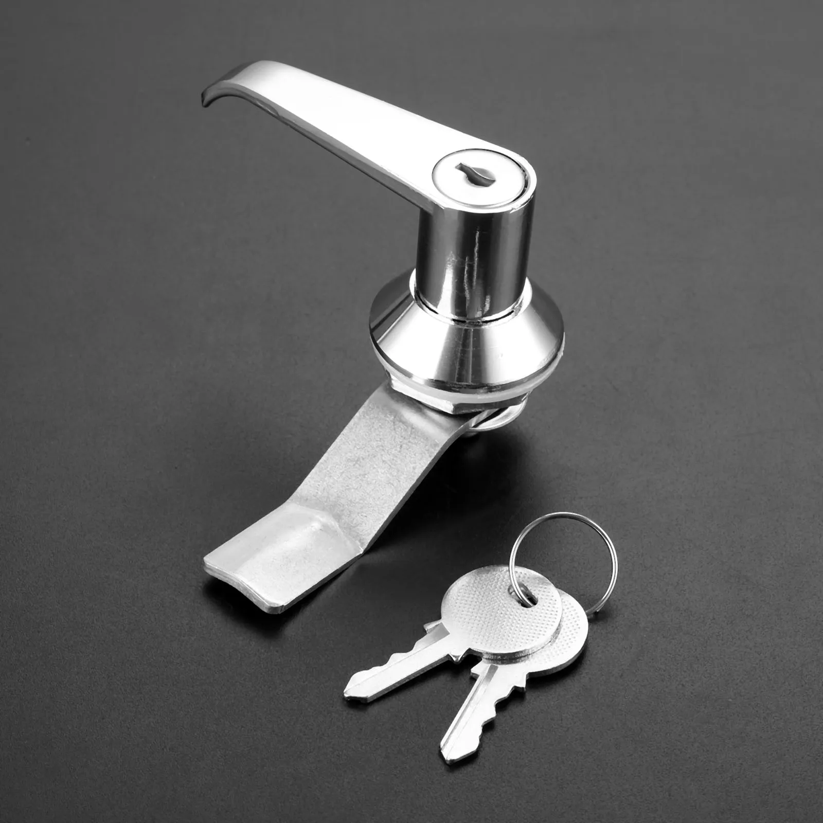 Description Picture 4 of item1pc Handle Lock with 2 keys Panel Mount Cam 76mm Zinc Alloy Cabinet Door Mailbox Power Distribution Cupboard Box Locker Plate