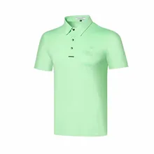 Мужская спортивная одежда для гольфа с коротким рукавом для гольфа с отворотом Спортивная дышащая рубашка для гольфа