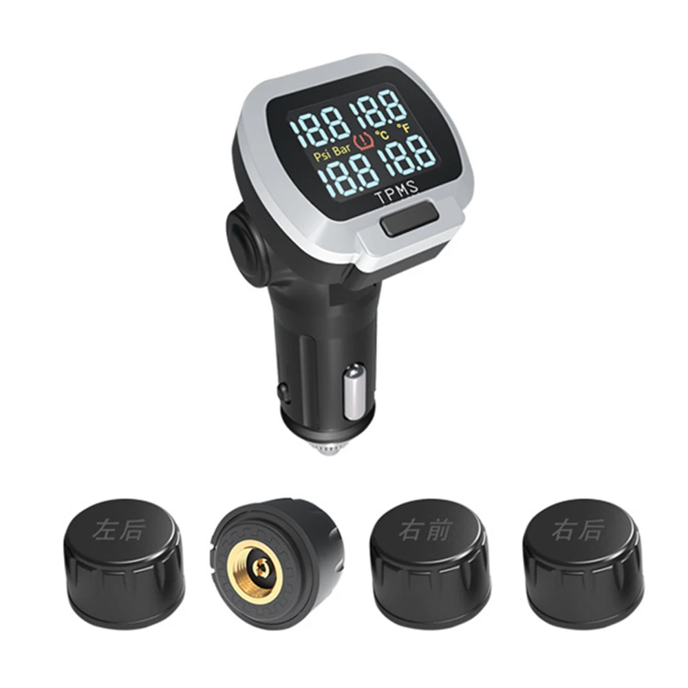 

Monitoring Tire Pressure Sensor System Cigarette Lighter Wireless TWS302