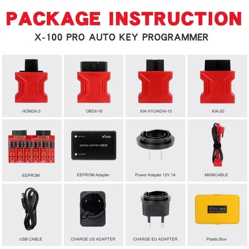 XTOOL X100 Pro OBD2 автоматический ключ программист/Регулировка пробега включая EEPROM код читателя с бесплатным обновлением