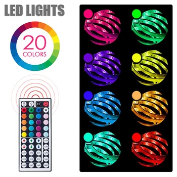 

LED Light Bar 5050 Flexible Ribbon Colorful Waterproof LED Light Bar RGB 5M SMD Tape Diode LED Light Bar DC 12V Light Bar