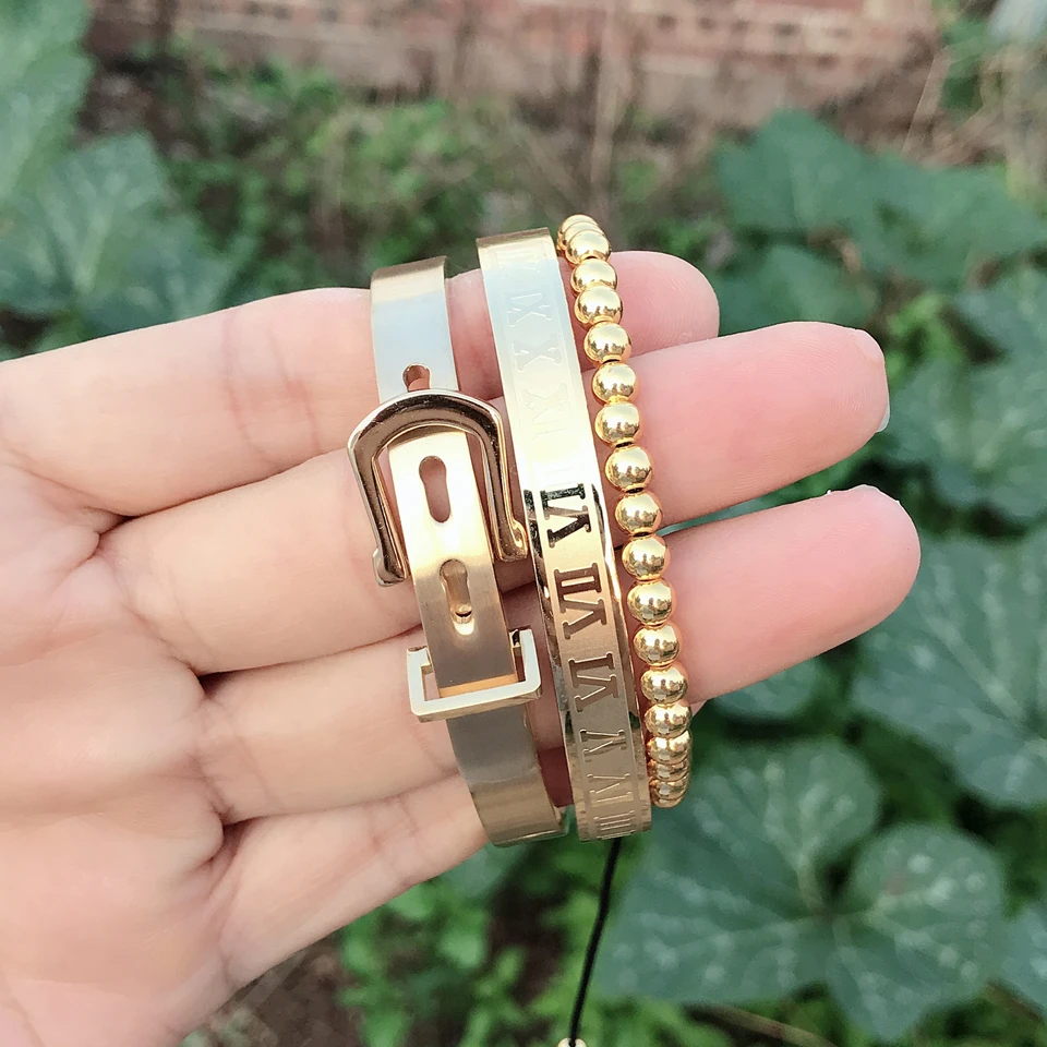 3 шт./компл. Одежда высшего качества браслет в виде ремня с пряжкой для мужчин