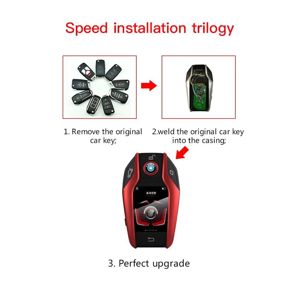 Car Remote Key Car Key Modified Multi-language TK800 Smart Remote Car Key LCD Screen Display Keyless-go for BMW/Benz/Audi/Ford/Toyota/Hyundai/Porsche