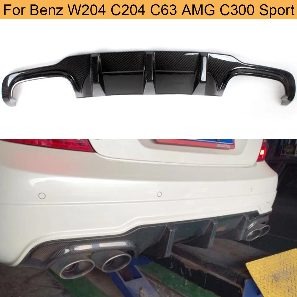 Диффузор для заднего бампера Mercedes Benz W204 C204 C63 AMG C300 Sport 2012 2013 2014|Амортизаторы| |
