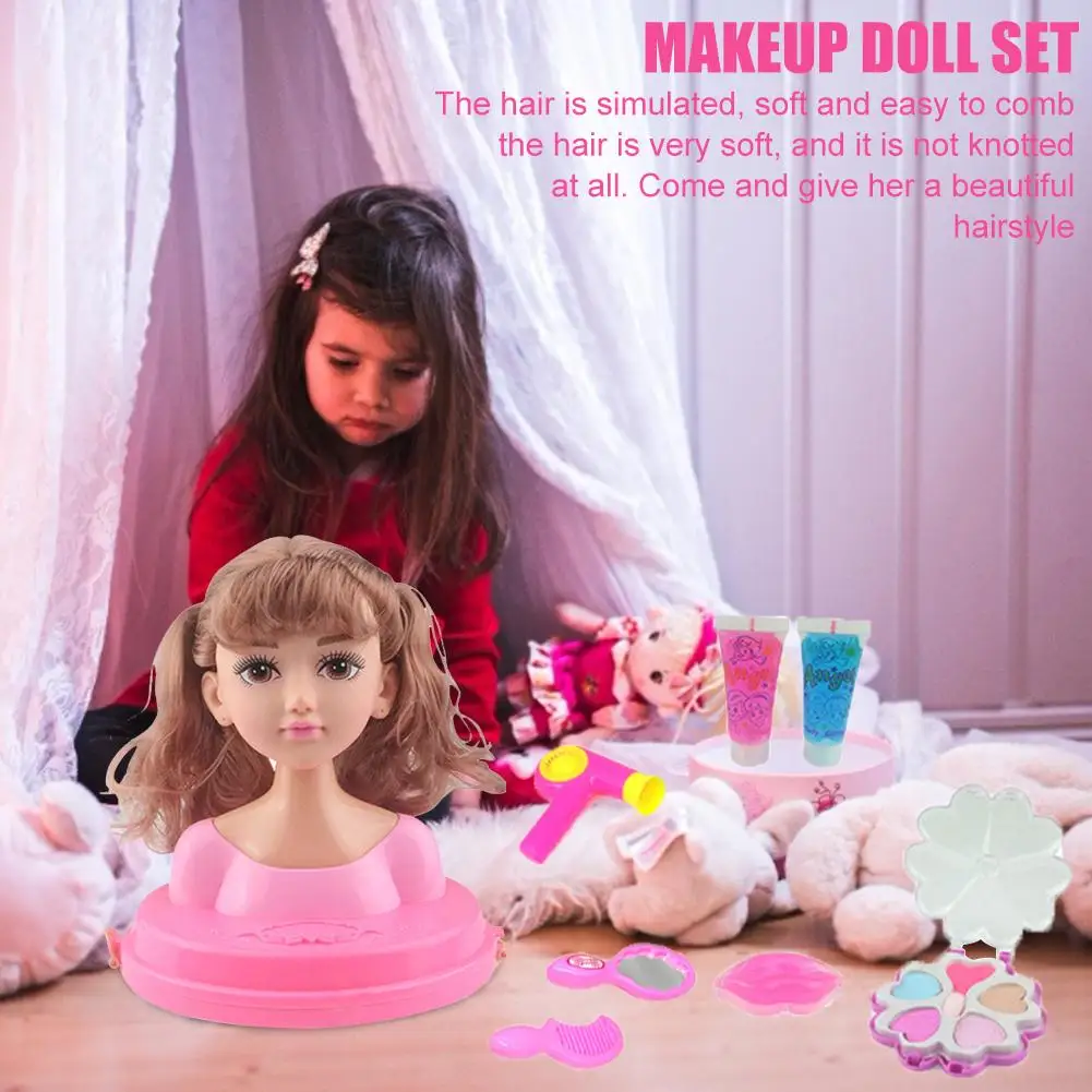 Набор кукол для макияжа принцесса для укладки волос голова кукла игровой набор с красивыми и модными аксессуарами ролевые игры для девочек