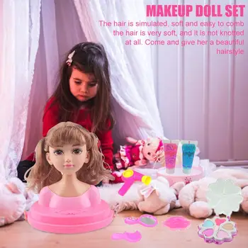 

Makeup Doll Set Princess Hair Styling Head Doll Playset With Beauty And Fashion Accessories Pretend Play For Girls Makeup Toy