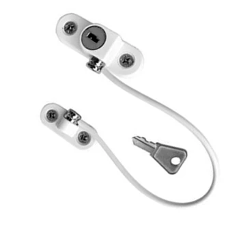 

Window Cable Restrictor Lock with Screws Door Opening Restrictor Cable Lock with supplied fixing screws for Baby Child Safety