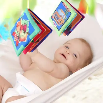 

6Pcs/set baby cloth book baby toy 0-3 years old early education puzzle English set Tear not bad Wholesale Drop Shipping