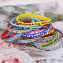 Bracelet en Silicone souple avec 12 Tables de Multiplication, apprentissage des maths, éducation des enfants, outils d'enseignement préscolaire, jouet de maths