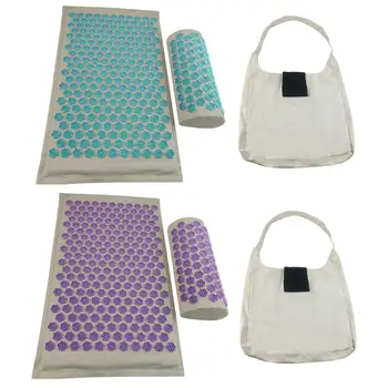 

Cotton Linen Acupuncture Yoga Mat and Pillow Acupoint Massage Cushion with Cotton Bag for Relieving Stress Body Pain