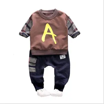 

Spring Autumn Children Kids Clothes Baby Boy Letter T Shirt Pants 2Pcs/sets Toddler Fashion Cotton Clothing Infant Tracksuits