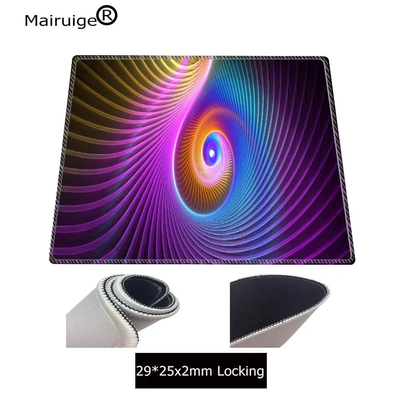  Rainbow Color Texture Large Locking Edge Mouse Pad Decor Desk Table Cushion XL Mouse Pad Rubber Gam