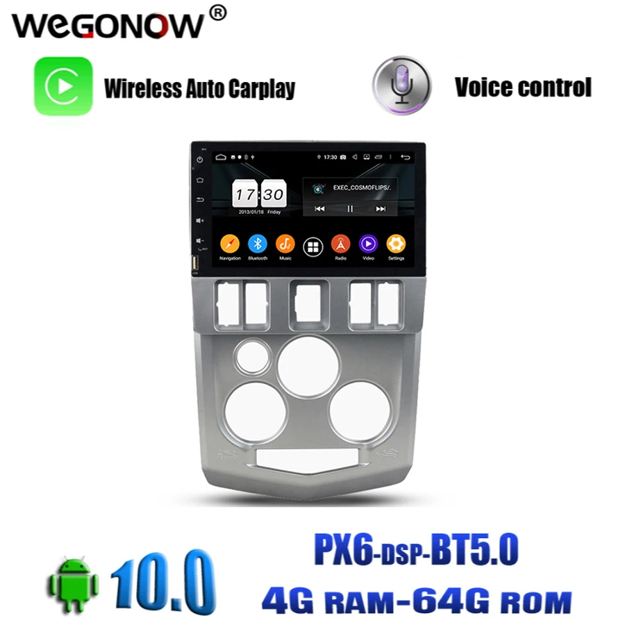 PX6 DSP IPS Android 10 0 для Renault Logan L90 4 Гб ОЗУ 64 ПЗУ автомобильный DVD плеер GPS карта RDS радио Wi