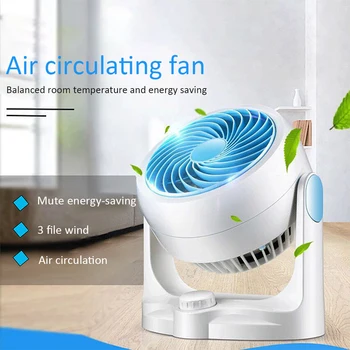 

360 Rotation Air Circulation Fan Mute Desktop Fans Cooler Air Circulation Fan Durable Desktop Stand Small Fan For Summer Sleep