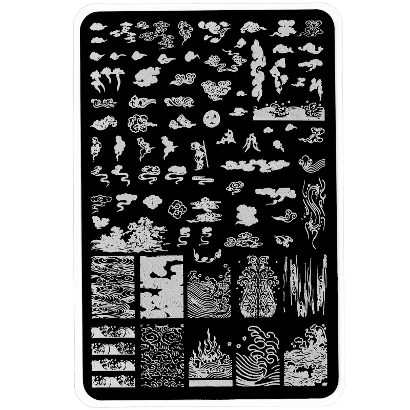 1PC**9.5X14.5cm Nail Art Stamping Plate 304 Stainless Steel Templates  Plates Image--Unique Design/Lace design nail Stamp Plate