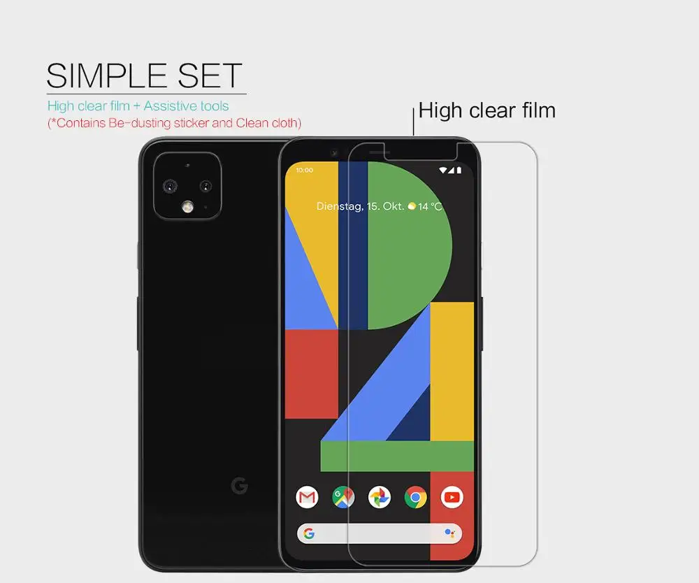 2 шт./лот NILLKIN супер прозрачный ЖК-экран протектор для Google Pixel 4 матовая защитная пленка для Google Pixel 4 - Цвет: 2pcs High clear film