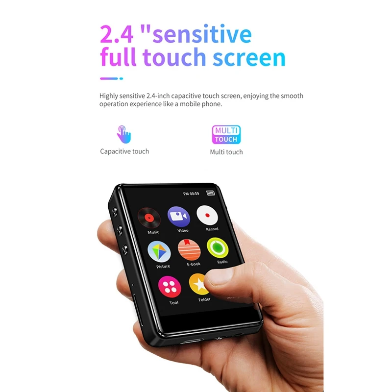 X62 Full Sn MP3 плеер Bluetooth 5 0 HiFi музыкальный студенческий ультра тонкий Loseless o USB 2 8G