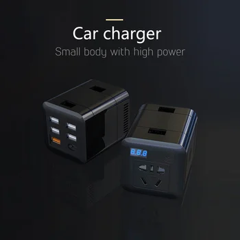 

SUNYIMA150W Pure Sine Wave Car Inverter DC12V/24V to AC220V QC3.0 Fast Charger USB Home Power Converter Multi-function Converter