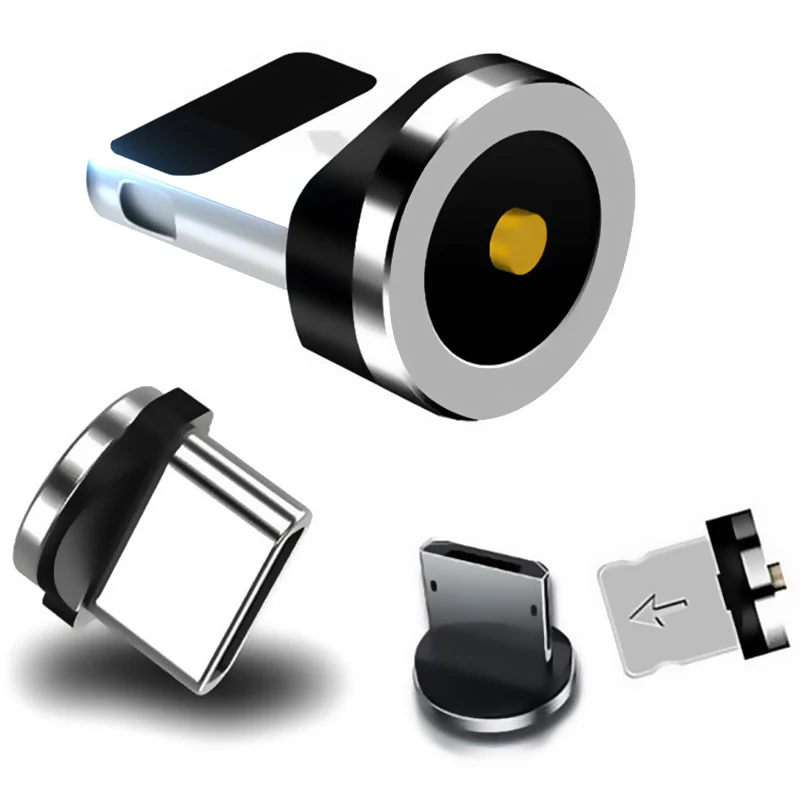 Круглый Магнитный штекер Micro USB C / Type 8 Pin для адаптера iPhone магнитный usb разъем