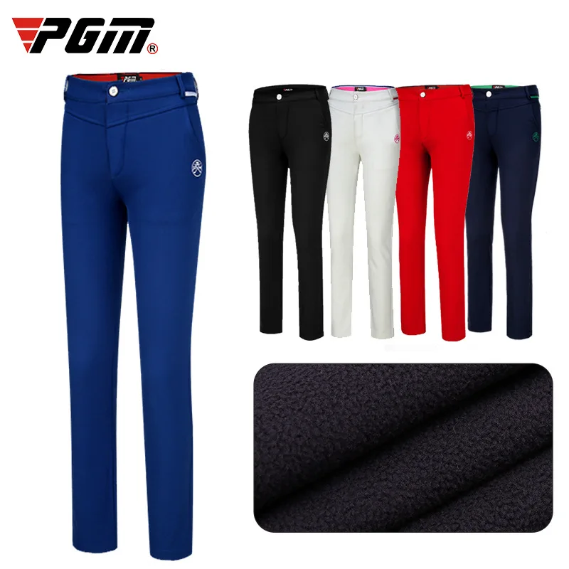 Pgm осень зима женские штаны для гольфа женские водонепроницаемые брюки высокая эластичность спортивные штаны для мяча Флисовая теплая одежда для гольфа