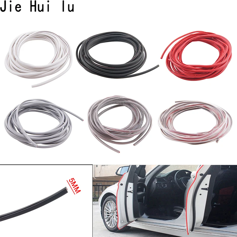 

5m Car Door Edge Guard Scratch Strip Anti Collision Rubber Sealing Trim Bumper Protection Sticker Strip Car Styling Moulding New
