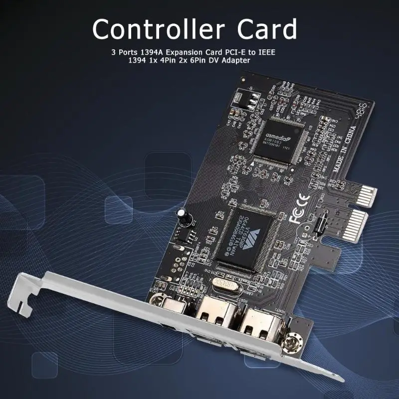 3 порта 1394A Плата расширения PCI-E 1X к IEEE 1394 DV видео адаптер 1x 4Pin 2x 6Pin контроллер для настольных ПК