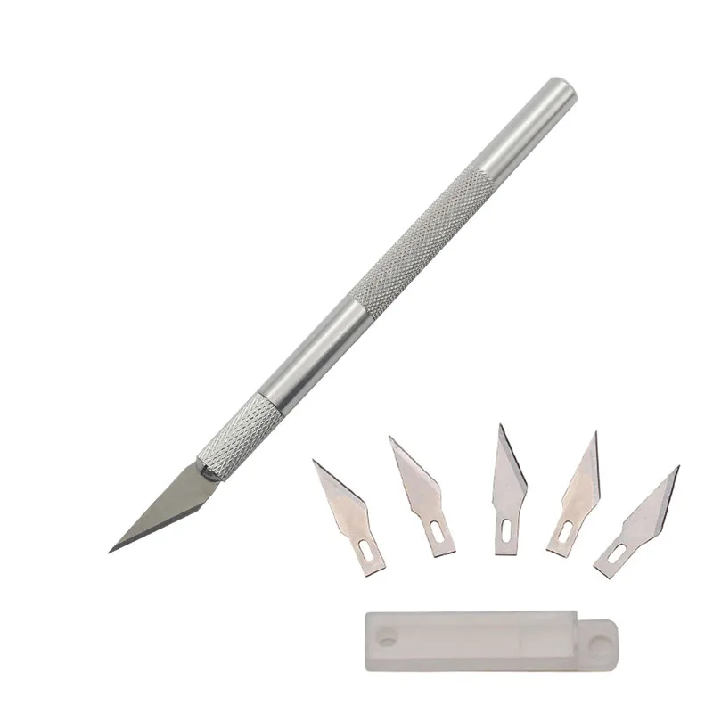 Kit de utensilios con cuchillas antideslizantes para teléfono móvil, cuchillo de Grabado de Metal, película de papel para teléfono móvil, herramientas de tallado artesanal #11