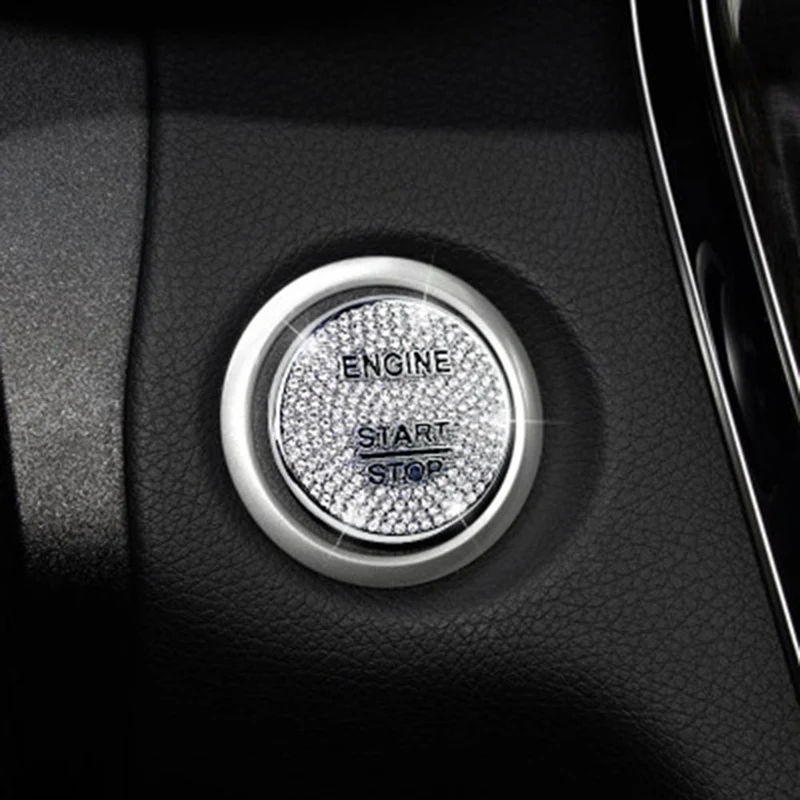 Декоративная кнопка запуска двигателя крышка крышки для Mercedes Benz C Class W205 кнопка запуска украшения стикер