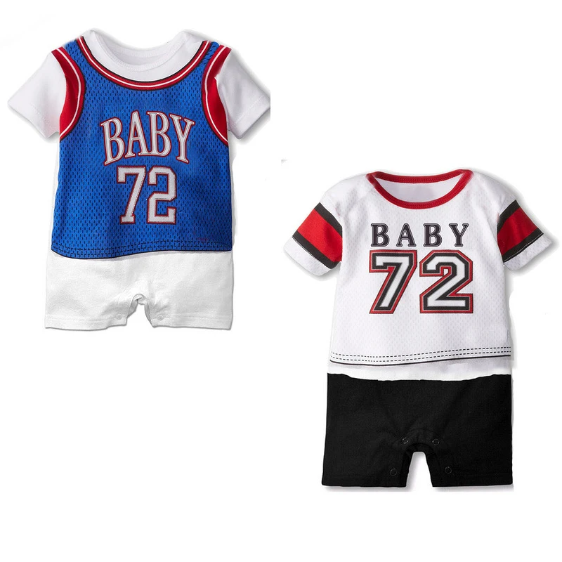 Clearance Sale Summer Baby Boy Rompers Short Sleeve Football Toddler Clothes Newborn Boys Sport Clothing Set Infant Jumpsuits |