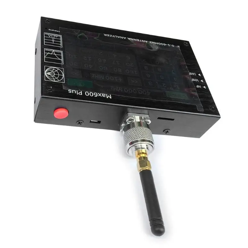 Max600 Plus HF/VHF/UHF 0,1-600 MHZ lcd сенсорный экран антенна векторный анализ сети анализаторы прочные Анализаторы спектра