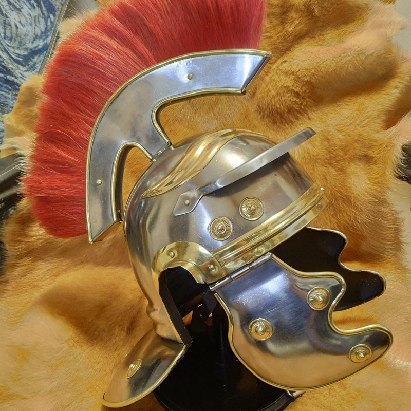 Fully Wearable best for Role Play Greek Costume Details about   Medieval Roman Centurion Helmet 