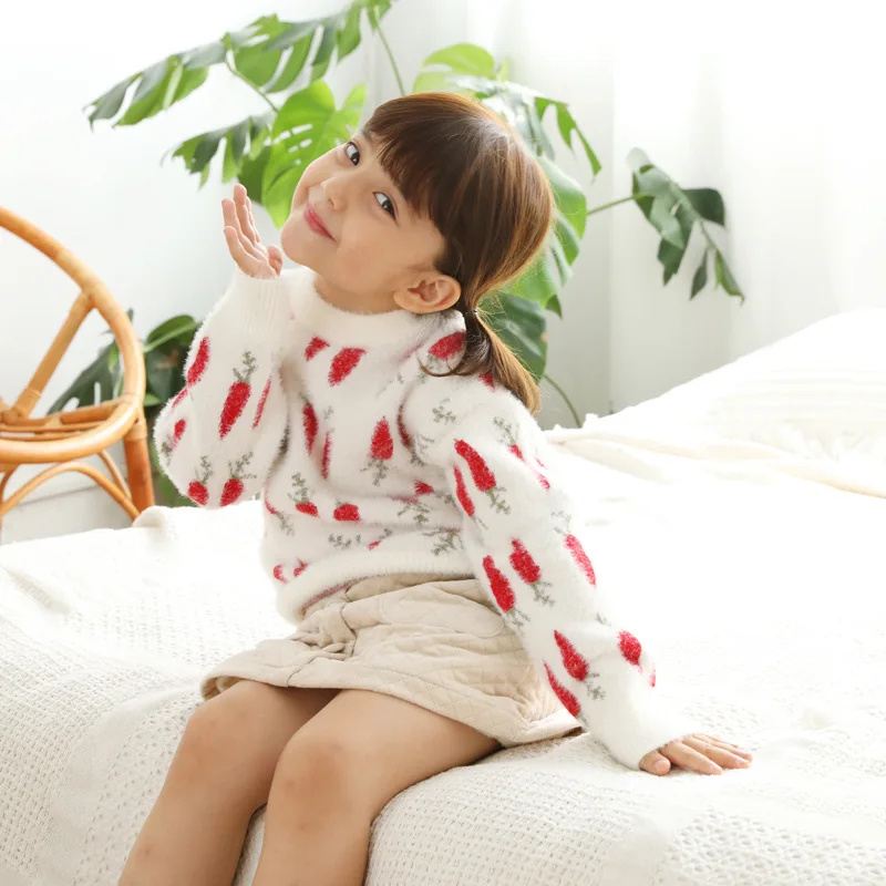 

Sub-Will Childrenswear Autumn New Products 2019 Girls Casual Mink Cashmere Carrot Korean-Style Sweater Fashion