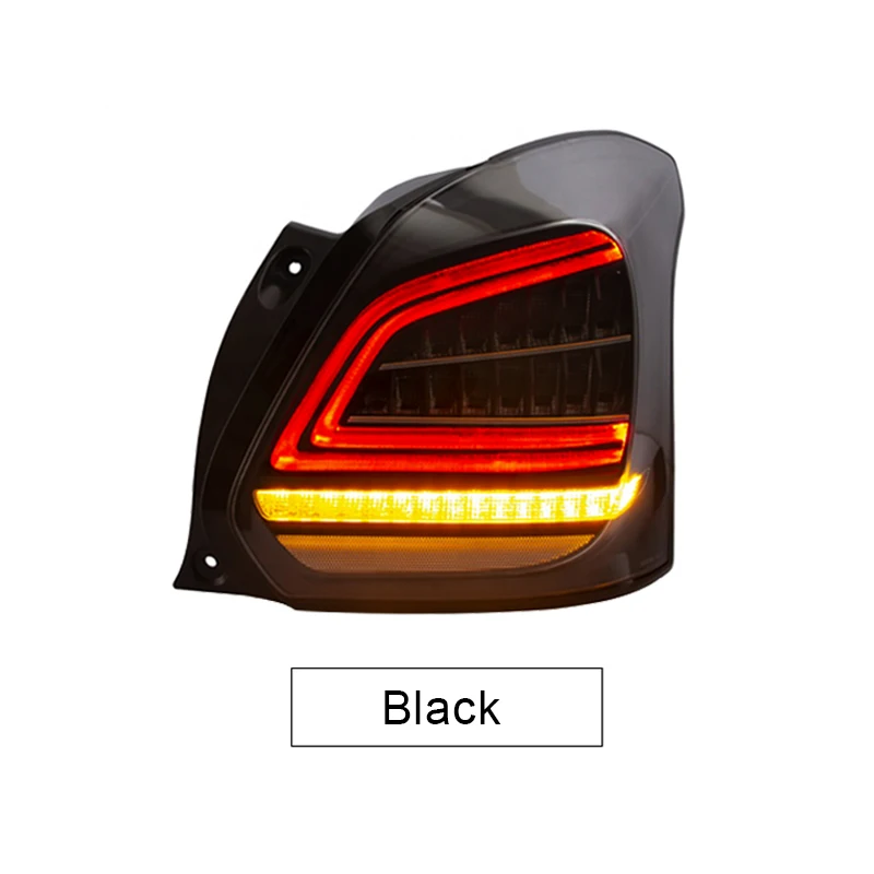 Автомобильный Стайлинг задний фонарь задние фонари для Suzuki Swift задний фонарь DRL+ Динамический сигнал поворота+ обратный+ светодиодный тормоз - Цвет: black