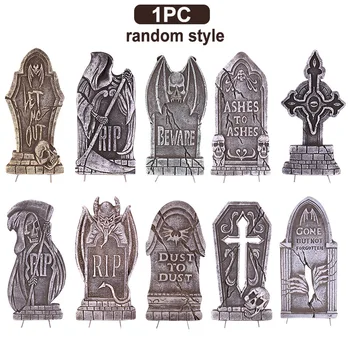 

1pc Pattern Random Trick Foam Graveyard Halloween Decoration Lightweight Haunted House Party