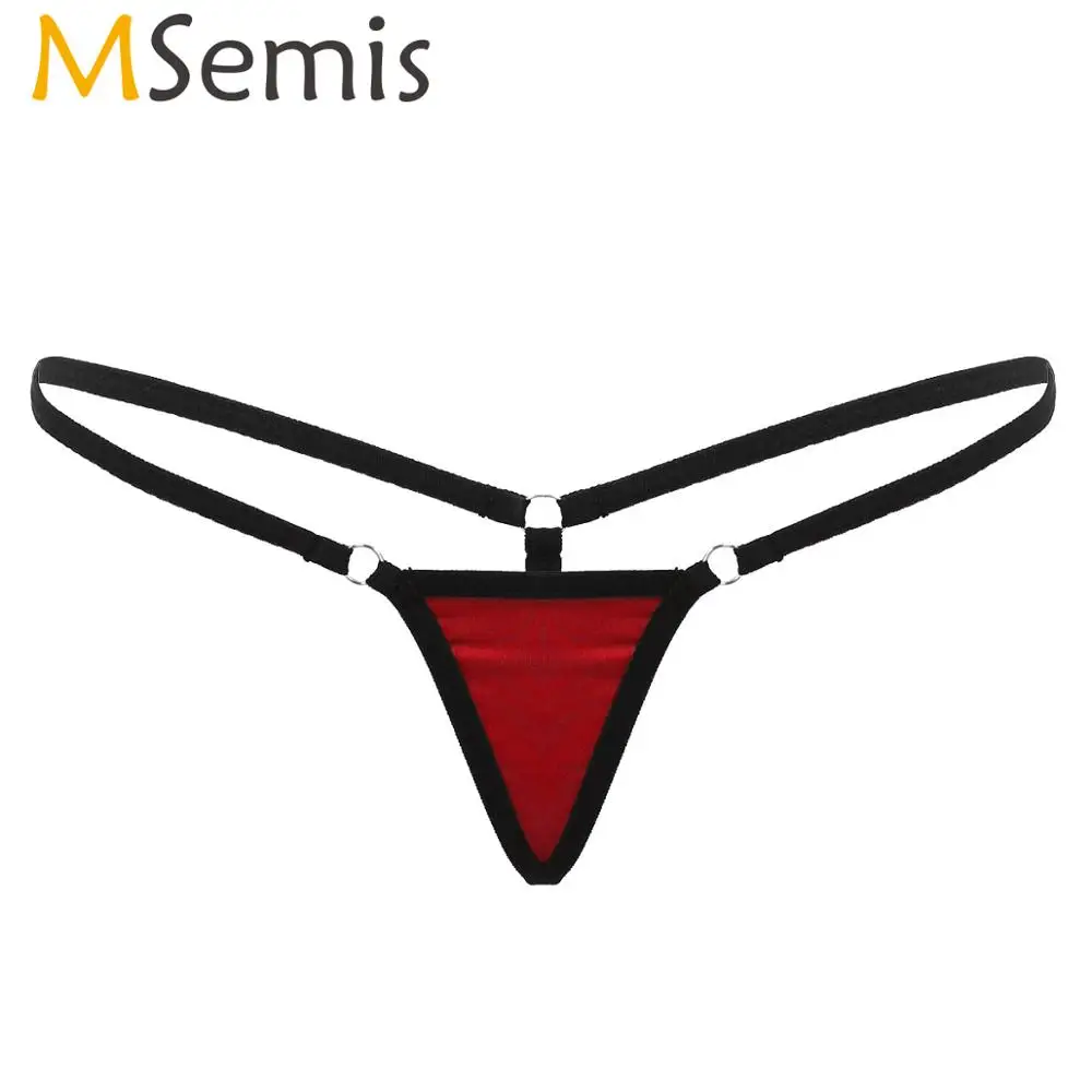 Women Micro G-String Low Rise Mini String Bikini Briefs Thong Underwear Lingerie